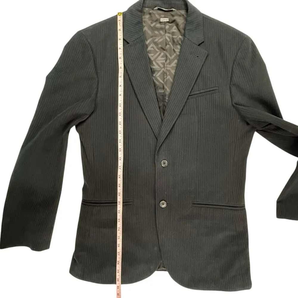 NEW A/X Armani Exchange Pinstripe Blazer Jacket Men Black 40 R NWOT